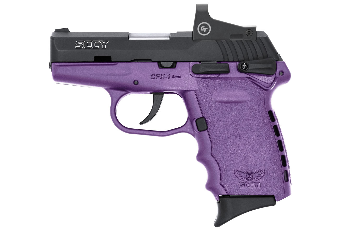 CPX-1 9mm Pistol with Purple Frame and Crimson Trace Red Dot - Firearms | The Gun Shop