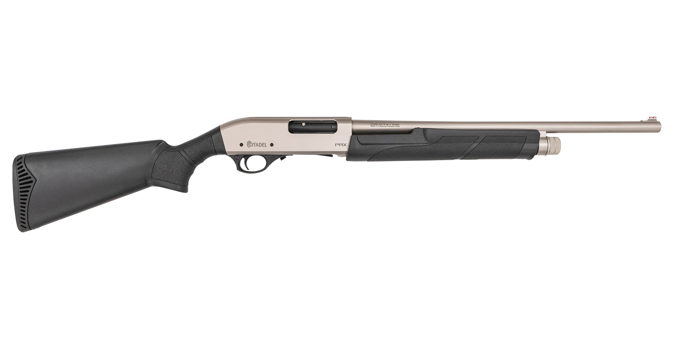PAX 20 Gauge Pump-Action Shotgun with Nickel Finish and Fiber Optic Front Sight - Firearms | The Gun Shop