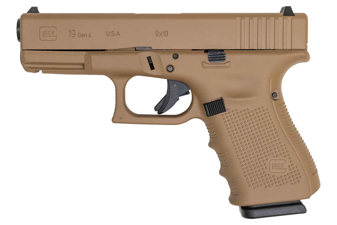 19 Gen4 9mm 15-Round Pistol with Dark Earth Cerakote Finish (Made in USA) - Firearms | The Gun Shop