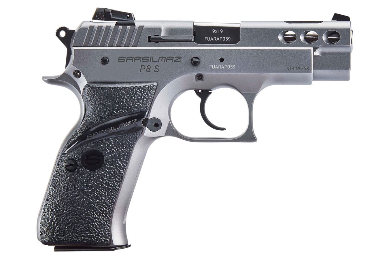 P8S Stainless 9mm Pistol with Manual Safety - Firearms | The Gun Shop