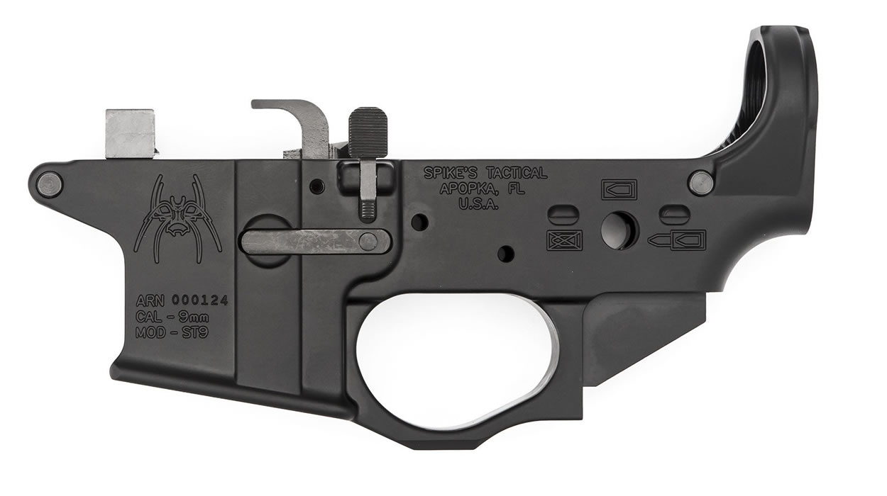 9mm Spider Stripped Lower Receiver with Glock Magazine Well - Firearms | The Gun Shop