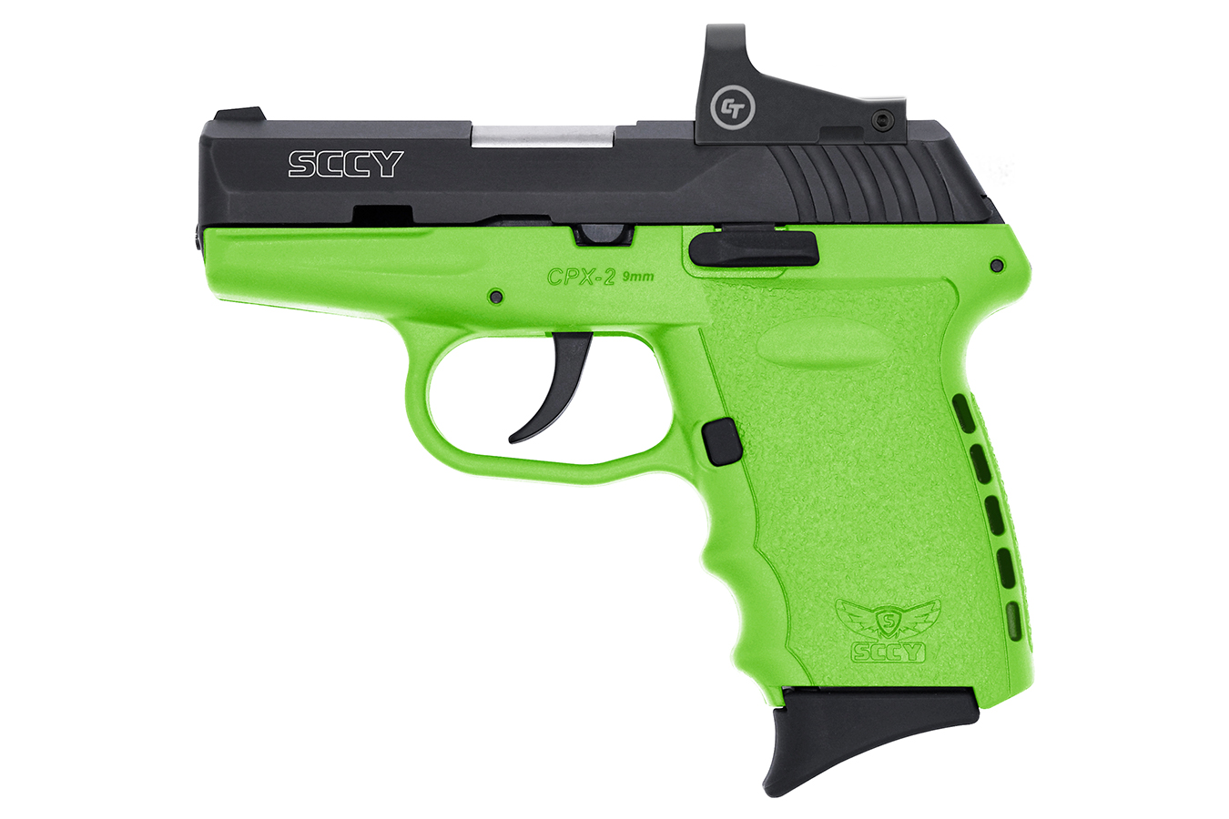 CPX-2 9mm Lime Green Pistol with Crimson Trace Red Dot - Firearms | The Gun Shop