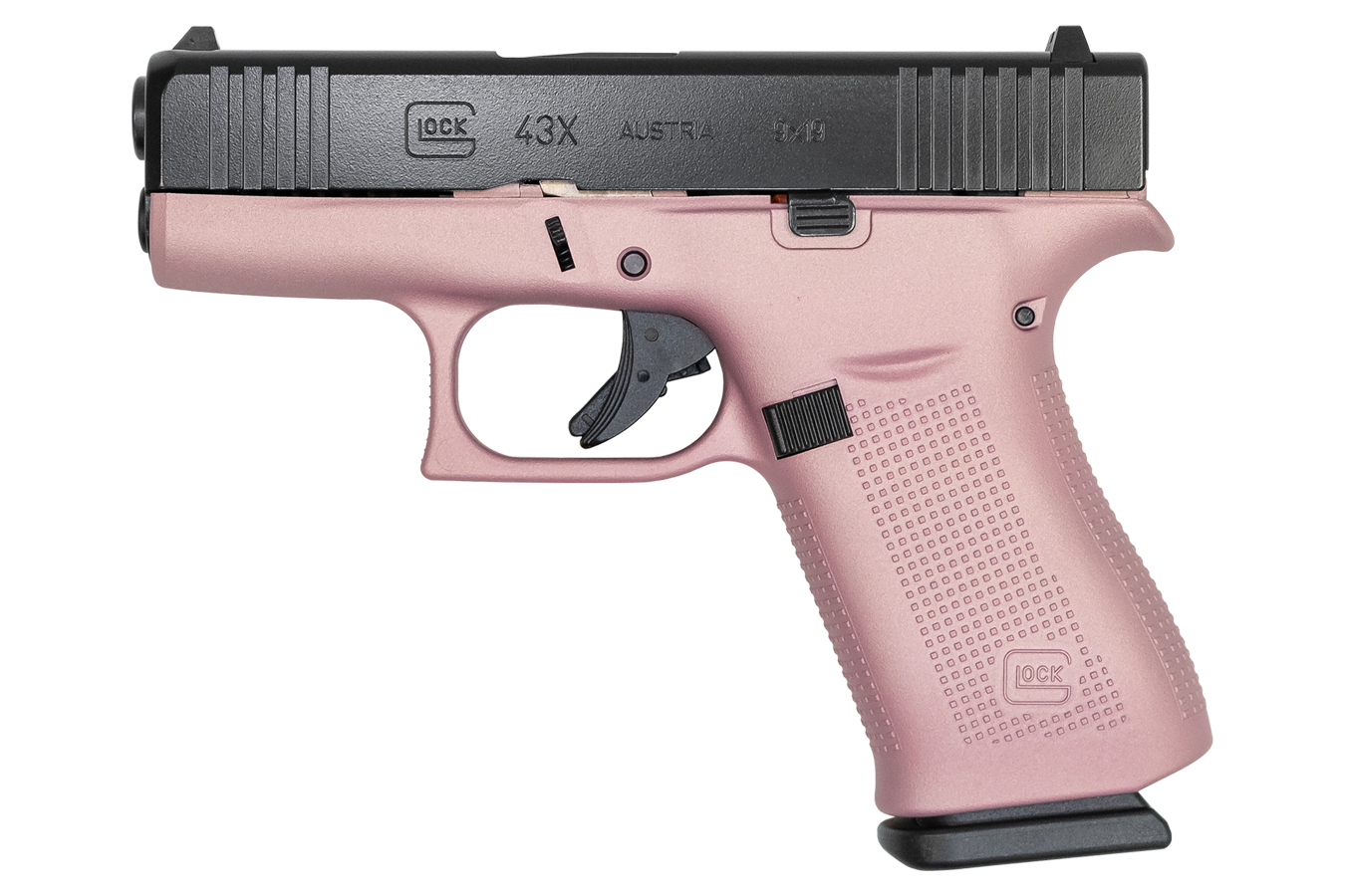 43X 9mm 10-Round Pistol with Pink Champagne Frame and Black nDLC Slide - Firearms | The Gun Shop