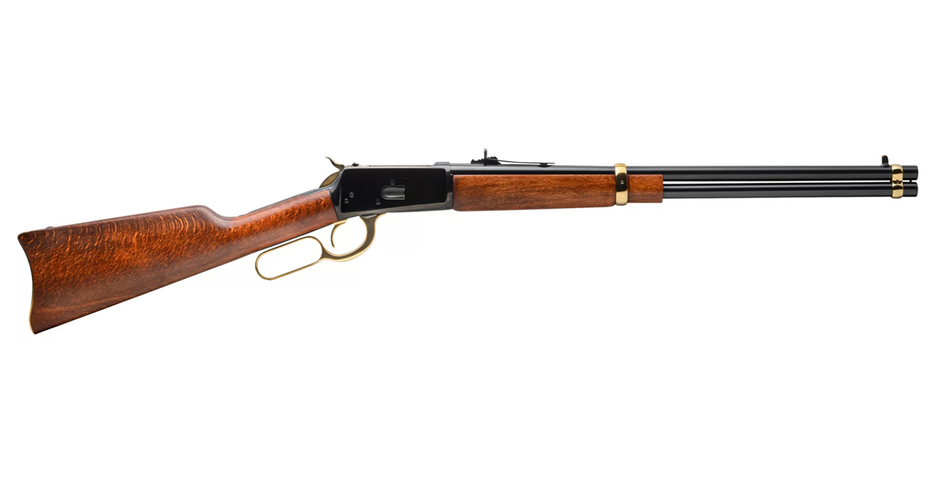 R92 44 Mag Lever-Action Rifle with Brazilian Hardwood Stock and Gold Accents