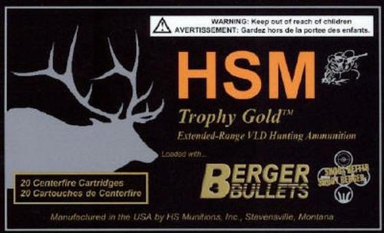 HSM Trophy Gold 6.5mmX284 Norma Boat Tail Hollow Point 140 gr, 20Rds