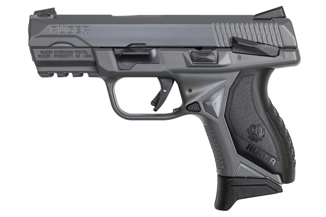 American Pistol Compact 9mm Luger with Manual Safety and Gray Finish - Firearms | The Gun Shop