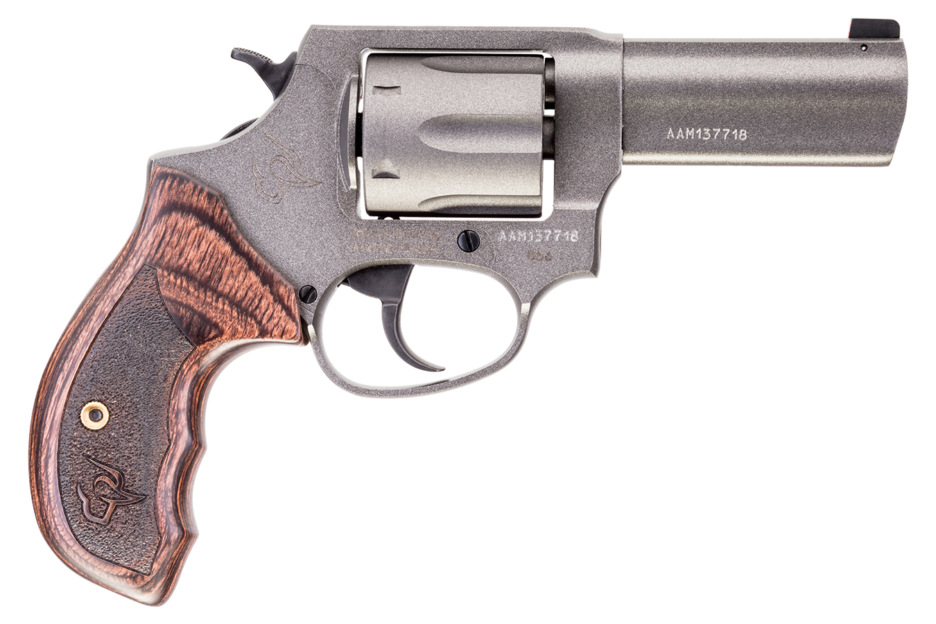 856 Defender 38 Special +P 6-Shot Revolver with Tungsten Finish and Wood Grips - Firearms | The Gun Shop