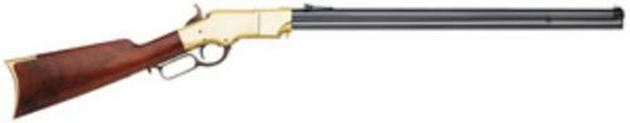 Taylor's 1860 Lever 45LC 24.25" Octagon Hardwood Stock Brass Rcvr Blued Barrel