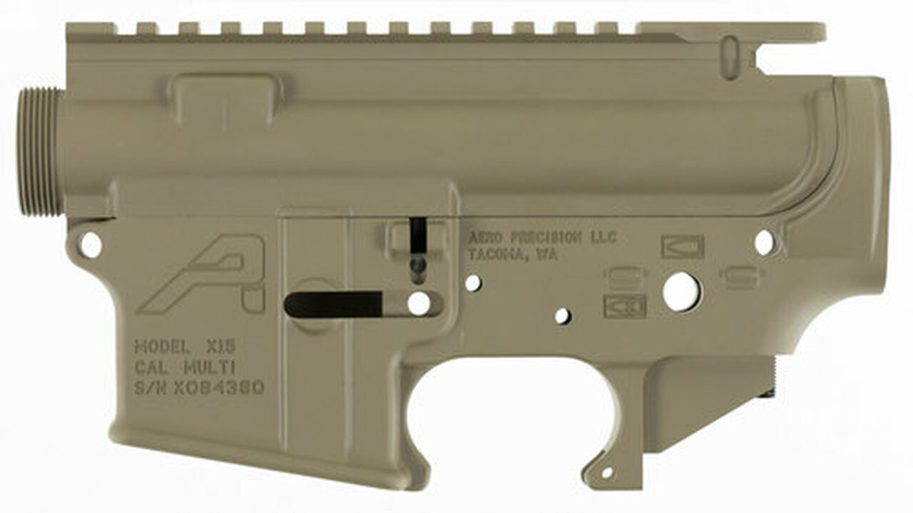 Aero Precision AR-15 Stripped Receiver Set, Flat Dark Earth