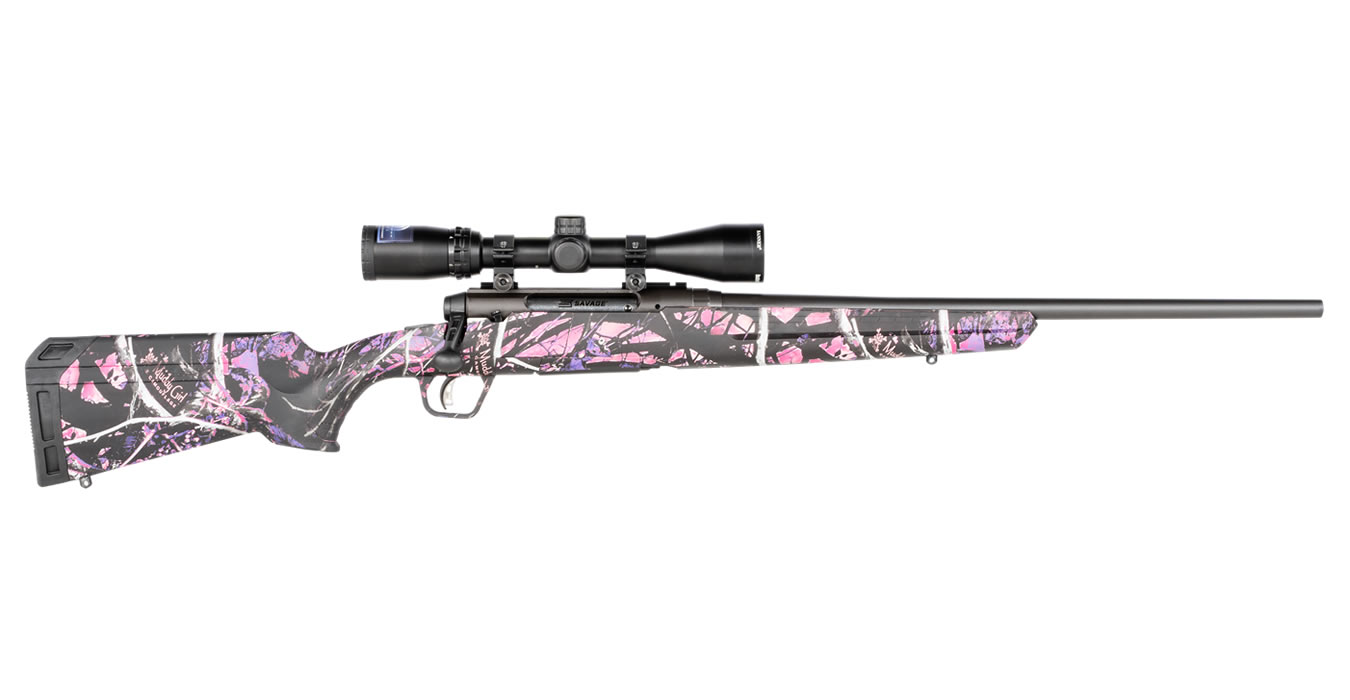 Axis II XP Compact 6.5 Creedmoor Bolt-Action Rifle with Muddy Girl Camo Stock and 3-9x40mm Bushnell Scope - Bolt-Action Rifles | The Gun Shop