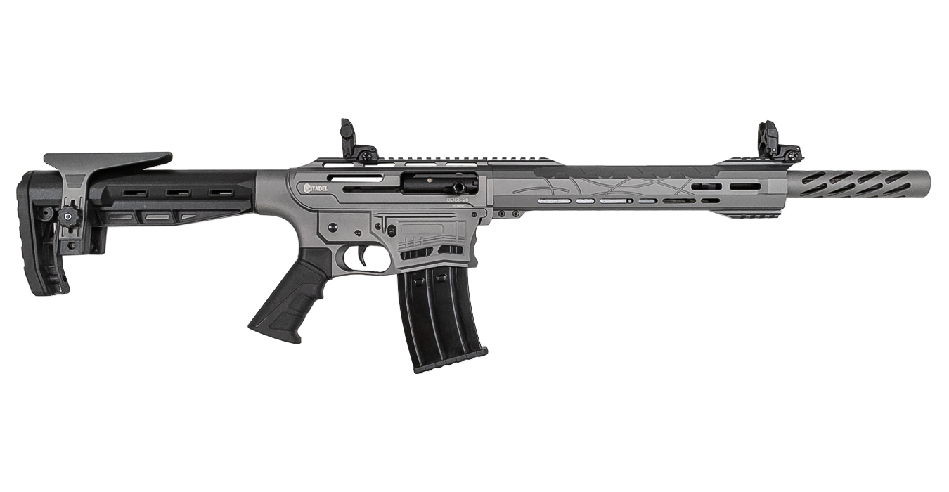 84254-DEFAULT-l Boss-25 12 Gauge AR-Style Semi-Automatic Shotgun w/ Tactical Gray Cerakote Finis - Firearms | The Gun Shop