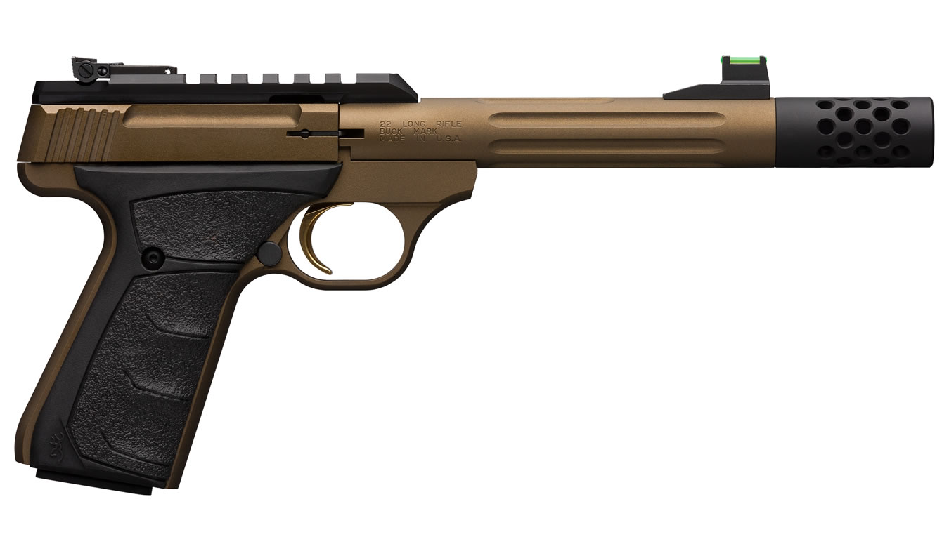 Buck Mark Plus Speed 22LR Rimfire Pistol with Bronze Cerakote Finish - Firearms | The Gun Shop