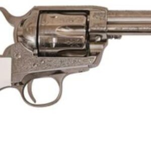 Cimarron Firearms Frontier .45 Long Colt 4.75" Barrel Nickel Finish PW Laser Engraved Poly Ivory Grip