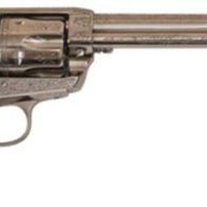 Cimarron Firearms Frontier .45LCl 7.5" Barrel Nickel Finish PW Laser Engraved Poly Ivory Grip