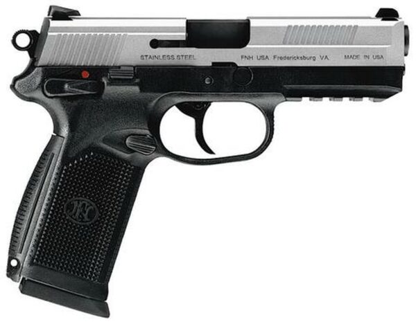 FN America, FNX-45, DA/SA, Full Size, 45ACP, 4.5" Barrel, Polymer Frame, Matte Stainless Finish, Fixed Sights, Manual Safety, 10Rd, 2 Magazines