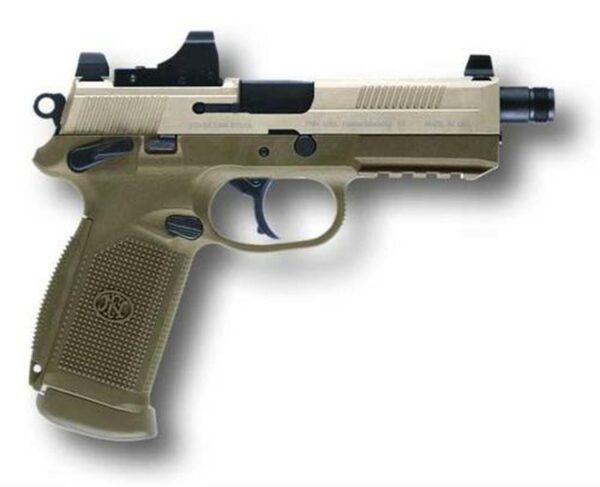 FN FNX-45 Tactical 45 ACP 5.3" Threaded Barrel Flat Dark Earth, Night Sights, 15 Round