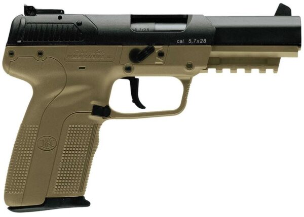 FN Five-Seven 5.7X28mm 4.8" Adjustable 3-Dot Sights, Flat Dark Earth, 20 Round
