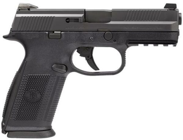 FN FNS-9 No Manual Safety Fxd 3 Dot 9mm 4" Barrel, 3 Mags Black Poly/Black, 17rd
