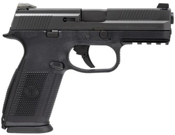 FN FNS-9 No Manual Safety Fxd 3 Dot 9mm 4" Barrel, 3 Mags Black Poly/Black, 10rd