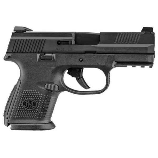 FN FNS-9C Compact 9mm 3.6" Barrel Black Slide Fixed 3-Dot Sights No Manual Safety 17rd