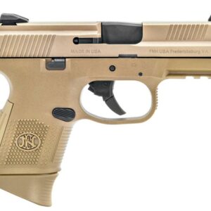 FN FNS Compact 9mm 3.6", Flat Dark Earth, Fixed 3-Dot Sights, No Manual Safety, 10rd
