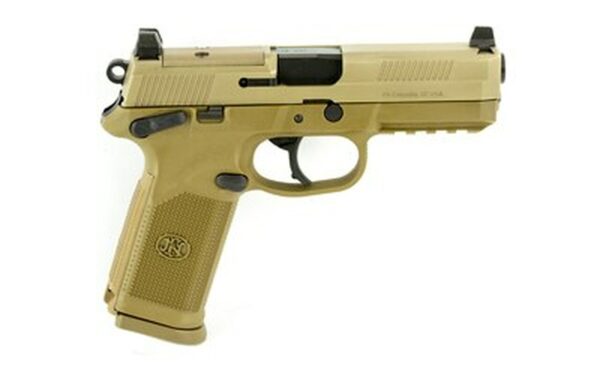 FN FNX-45 Tactical Flat Dark Earth 45 ACP, 4.5" Barrel, Night Sights, Fired Case, 3x10rd Mags