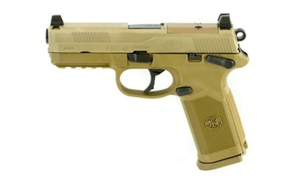 FN FNX-45 Tactical Flat Dark Earth 45 ACP, 4.5" Barrel, Night Sights, Fired Case, 3x10rd Mags