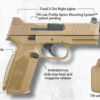 FN 509 Tactical 9mm, 4.5" Barrel, Flat Dark Earth, 3 Dot Night Sights, 3x10rd Mags