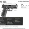 FN 509 NMS NS 4" Barrel, Black Interchangeable Backstrap Grip Black Steel Slide, 17rd
