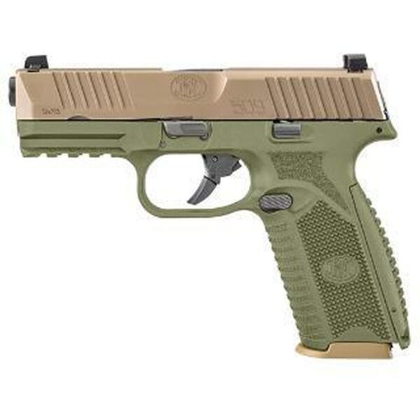 FN 509 9mm, 4" Barrel, OD Green Frame, Flat Dark Earth Slide, 17rd