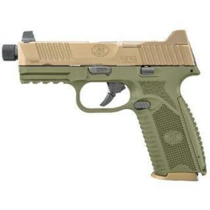 FN 509 Tactical 9mm, 4.5" Threaded Barrel, OD Green Frame, Flat Dark Earth Slide, 10rd
