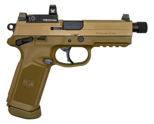 FN FNX Vortex Venom Combo 45 ACP, 5.30" Barrel, Flat Dark Earth, Interch. Backstrap, 15rd