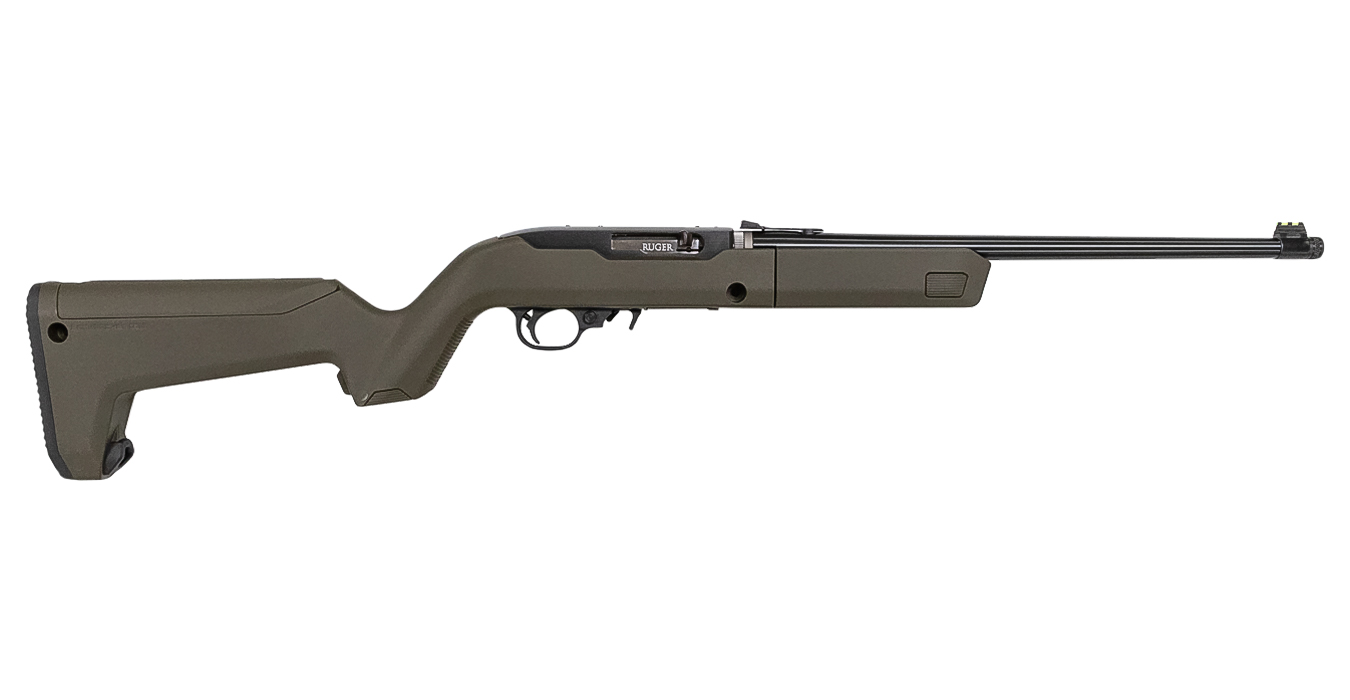 10/22 Takedown 22 LR Autoloading Rifle with OD Green Magpul X-22 Backpacker Stock