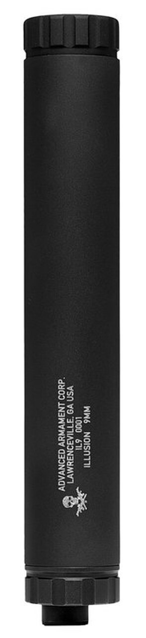 AAC ILLUSION 9 Silencer, Eccentric design - for use with factory sights, 1/2x28, 9mm