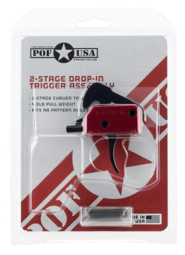 POF Drop-In Two Stage Standard Trigger, KNS Pins, Black/Red