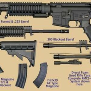 WINDHAM WEAPONRY MULTI-CALIBER RIFLE SYSTEM Kit: 5.56, 300BO & 7.62x39, Case
