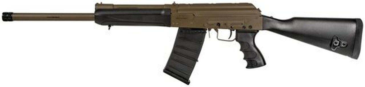 I.O. Kral XP Semi-Auto 12 Ga, 19" Barrel, Black Synthetic Stock, Flat Dark Earth, 5rd