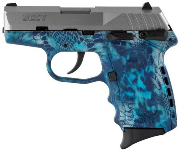 SCCY CPX-1 Carbon 9mm, 3.1" Barrel, Kryptek Pontus Grip, Stainless Steel Slide, 10rd