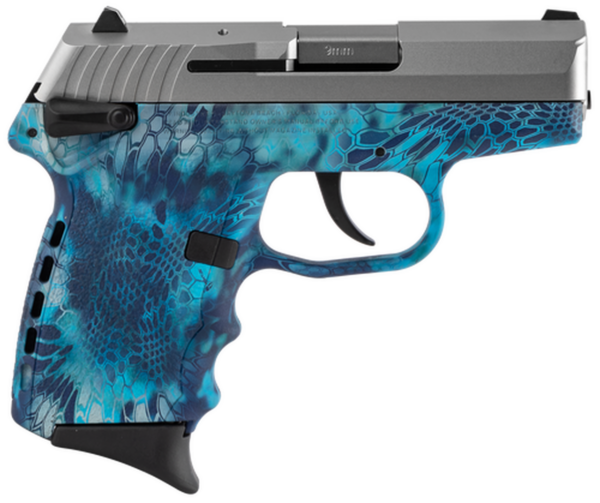 SCCY CPX-1 Carbon 9mm, 3.1" Barrel, Kryptek Pontus Grip, Stainless Steel Slide, 10rd