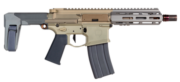 Q Sugar Weasel AR-15 Pistol 300BlackOut 7" Barrel, Flat Dark Earth, SBA3 Pistol Stabilizing Brace, 30rd Mag