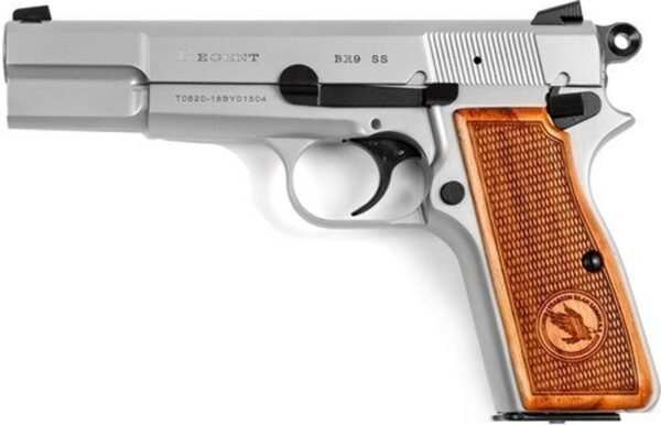 Tisas Regent BR9-S 9mm 4.6" Barrel Stainless Steel Finsh Hi-Power Clone 13rd Mag
