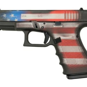 Glock 19 Gen4 9mm, 4" Barrel, Battleworn USA Flag, 15rd