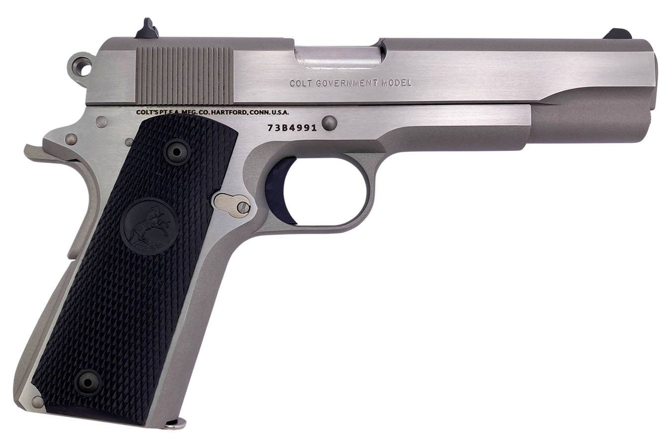 1911 Government 45 ACP Full-Size Pistol with Brushed Stainless Finish - 1911 Pistols | The Gun Shop