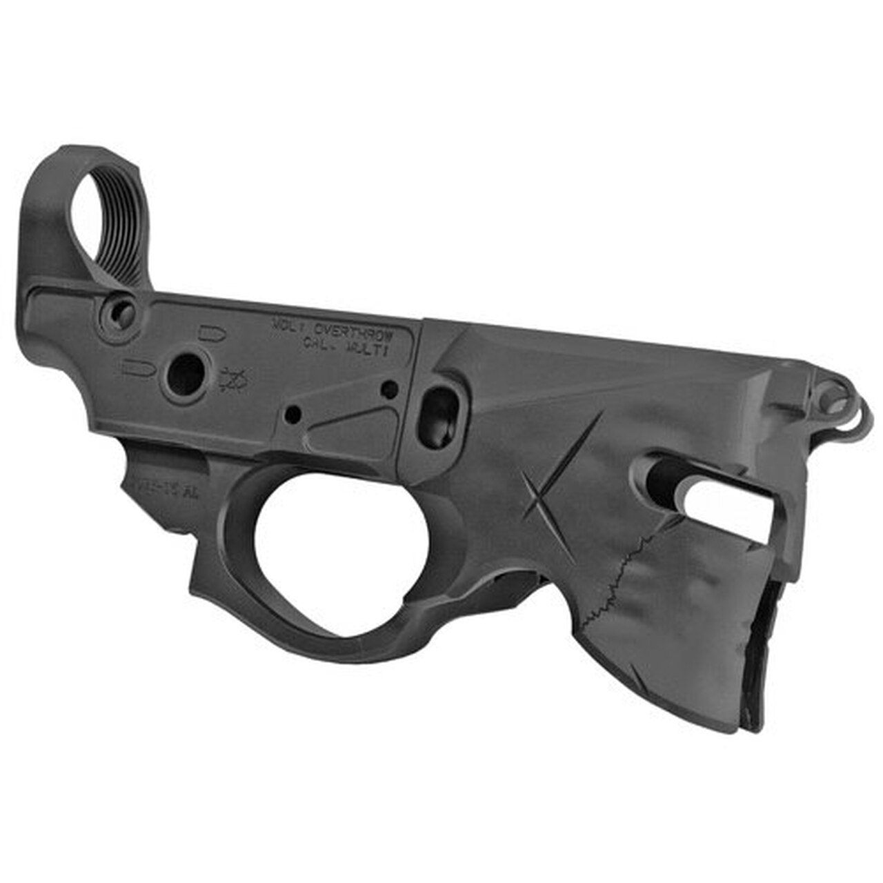 SHARPS BROS Overthrow Stripped Lower AR-15 Multi-Caliber Black Hardcoat Anodized