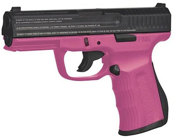 FMK DAO 9mm 4" Barrel, Pink Poly Grip/Frame Black, 10rd