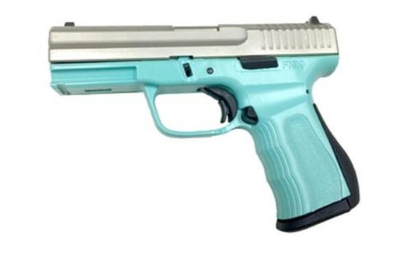 FMK 9C1 G2 9mm, 4", 10rd, Light Blue Polymer Frame, Silver Slide