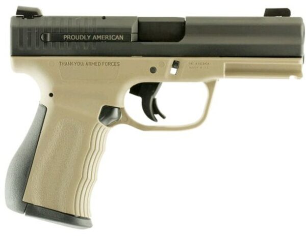 FMK 9C1G2-FAT 9mm, 4" Barrel, Fast Action Trigger, Extra Mag, Burnt Bronze -, Silver Barrel, 14rd