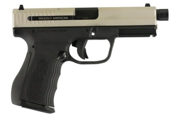 FMK 9C1 G2 Plus FAT 9mm, 4.5" Barrel, TB, Black Grip, Stainless,14rd