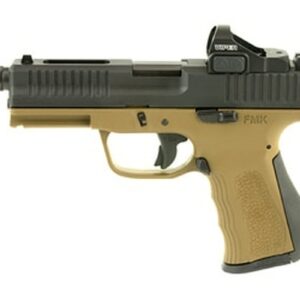 FMK Firearms, Elite Pro, Striker Fired, Compact, 9mm, 4" Barrel, Polymer Frame, Optic Ready Slide, Black, Burris Fastfire 3 Red Dot, Fixed Sights, 10Rd, 2 Magazines