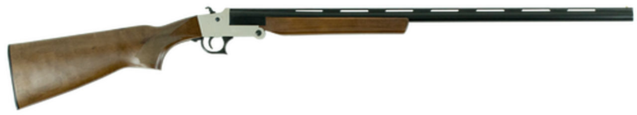 Hatfield SGL Break-Open 410 Ga, 28" Barrel, 3" Chamber, Wood Stock, Silver Receiver, 1rd